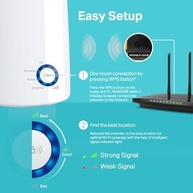 Repetidor de sinal Wi-Fi TP-Link TL-WA850RE Wireless N 300Mbps, compacto, expansor de sinal, adaptador de wireless, App Tether, Controle de Leds, Branco - imagem 9