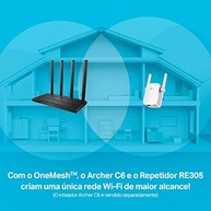 Repetidor WiFi TP-Link RE305 AC1200, Dual Band 5 GHz e 2,4 Ghz, Amplificador e Extensor, Modo AP, Botão WPS, Porta Ethernet, Branco - imagem 3