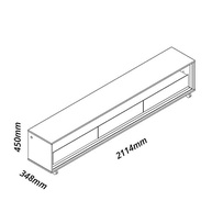 Rack para TV 75" com LED e Rodízios Requinte 212cm - Moderno e Funcional - imagem 4