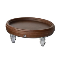 Prato com Roda 25cm Alpe Chocolate - Silicone Resistente com Reservatório de Água - imagem 1