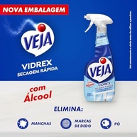 Vidrex Veja Limpa Vidros Spray Tradicional 500ml - Brilho e Limpeza Profunda Sem Resíduos - imagem 5