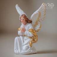 Santo Anjo Adorador Rezando 10cm - Imagem Sagrada em Resina com Pintura Manual - imagem 5