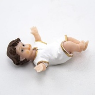 Imagem Menino Jesus em Resina Branca 8 cm - Decoração Sagrada Elegante - imagem 5
