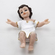 Imagem Menino Jesus em Resina Branca - 12 cm | Decoração Religiosa Elegante - imagem 3