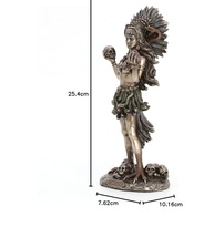 Estátua Coatlicue Asteca em Resina com Acabamento Bronze Antigo - 24cm - imagem 3