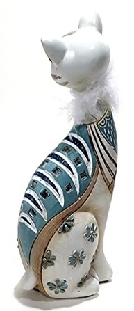 Estatueta de Gato Decorativa Resina 24cm - Charme e Estilo para Qualquer Ambiente - imagem 3