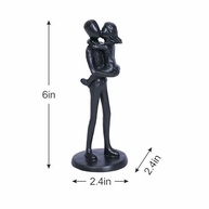 Estátua Pai e Filha em Resina - Escultura de Amor Paterno para Decoração e Presente - imagem 4