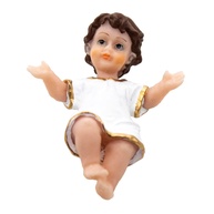 Imagem Menino Jesus em Resina Branca 8 cm - Decoração Sagrada Elegante - imagem 1