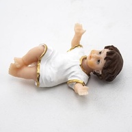 Imagem Menino Jesus em Resina Branca 8 cm - Decoração Sagrada Elegante - imagem 3