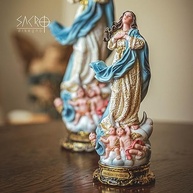 Imagem Nossa Senhora Imaculada Conceição 20cm em Resina Importada - Decoração Sagrada com Detalhes Exclusivos - imagem 3