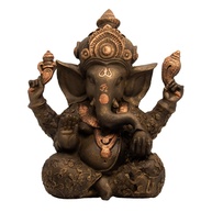 Estátua de Ganesha Dourada em Resina - Decoração Feng Shui com Energia Positiva - imagem 1