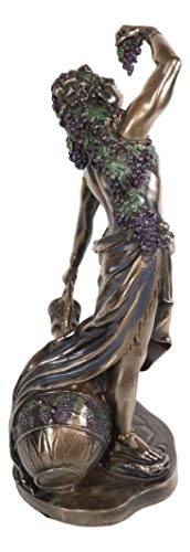 Estatueta de Baco Dionísio - Deus do Vinho - 28cm - Escultura Decorativa em Resina - imagem 5