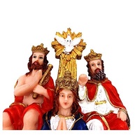 Escultura Divino Pai Eterno em Resina 15 cm - Estatua da Santa Trindade Pintada à Mão - imagem 4