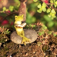 Miniatura Encantada de Fada e Sapo para Terrário - Decoração Mágica em Resina - imagem 3