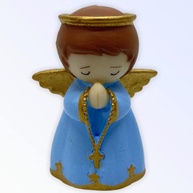 Anjo da Guarda em Resina Azul - Anjinho Rezando 7 cm | Proteção e Fé com Estilo - imagem 1