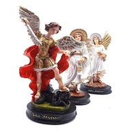 Imagem em Resina dos Três Arcanjos: São Miguel, Gabriel e Rafael - 20 cm | Acabamento Premium e Pintura Manual - imagem 4