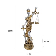 Estátua da Deusa da Justiça Themis em Resina - 29 cm | Decoração Elegante e Simbólica - imagem 4