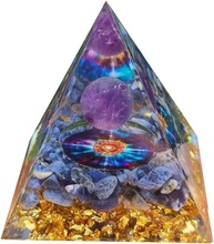 Ornamento de Resina com Pirâmide de Cristal Natural - Decoração Geométrica para Casa e Carro - imagem 4