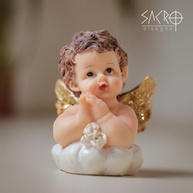 Anjo Anjinho Baby 7cm em Resina - Imagem Sagrada para Decoração Infantil - imagem 3