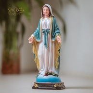 Imagem Nossa Senhora das Graças 20cm em Resina Importada - Pintura Manual - imagem 3