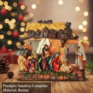 Presépio Natalino em Resina 21cm - Sagrada Família Luxo - imagem 3