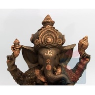 Estátua de Ganesha Dourada em Resina - Decoração Feng Shui com Energia Positiva - imagem 5
