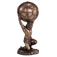 Escultura Atlas The Titan Who Hold The Sky em Resina com Acabamento Bronze - Veronese Design - imagem 4