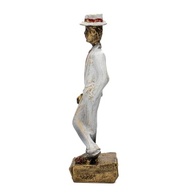 Escultura Zé Pelintra Branco Vintage 11 cm - Resina Decorativa com Estilo Nostálgico - imagem 4