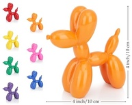 Estátua de Cachorro Balão Laranja - Escultura Decorativa Resinada 10cm - imagem 4