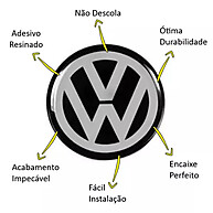 Emblema Calota Gol G1-G8: 4 Adesivos 48mm Resinado - imagem 2