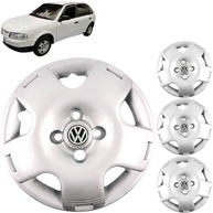 Jogo 4 Calotas Aro 13 VW Gol G3/G4 (2000-2014) Grid GR060CA com Adesivo Resinado Logo VW - imagem 1