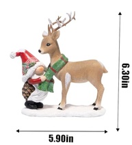 Gnomo e Rena de Natal Hodao - Decoração Resinosa para Casa com Estilo Nórdico Encantador - imagem 4