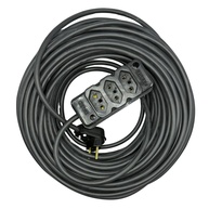 Extensão Elétrica Industrial 25m Cabo PP 2x2.5mm com Tomada Tripla - Alta Resistência - imagem 1