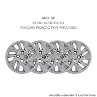 Calota Aro 14" Prata Grid para Fiat Argo 2017-2020: Jogo com 4 Calotas de Alta Resistência - imagem 4