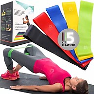 Cinto Elástico Fitness: Kit 5 Resistências - imagem 2