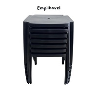 Mesa Quadrada 70x70cm Desmontável e Empilhável em Plástico Resistente Preto - Ideal para Ambientes Internos e Externos - imagem 5