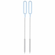 Escova de Limpeza Reutilizável em Aço Inoxidável - Nylon Resistente com Cabo Longo para Mamadeiras, Copos e Canudos - imagem 3