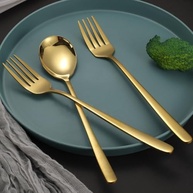 Conjunto de Talheres Dourados em Aço Inoxidável - Design Sofisticado e Resistente - imagem 4
