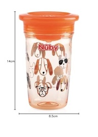 Nuby Copo Tritan 360° Laranja - Seguro, Resistente e Divertido para Crianças - imagem 4