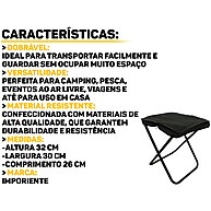 Banqueta Dobrável Camping: Leve e Resistente! - imagem 2