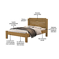 Cama de Casal Sofia MDF 140cm Moderna e Resistente - imagem 1