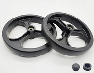 Kit 2 Rodas Traseiras 20cm para Andador Rollator - Resistente e Universal - imagem 1
