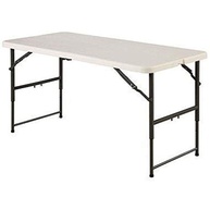 Mesa Dobrável com Ajuste de Altura em Polietileno Resistente - 1,22x0,60m - imagem 2