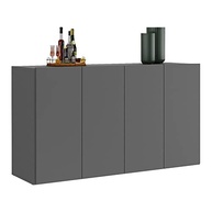 Aparador Buffet 4 Portas Veneza - Design Moderno e Resistente em Grafite - imagem 4