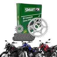 Kit Relação Transmissão XTZ Crosser 150 Smart Fox 2014-2025 com Retentor - Aço 1045 Resistente - imagem 1