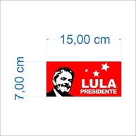 Kit 8 Adesivos Lula Presidente 7cm x 15cm – Apoio Político Resistente e Vibrante - imagem 3