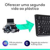 Teclado com fio USB Logitech K120, Resistente à Respingos, Barra de Espaço Curva, Compatível com PC e Notebook, Layout ABNT2 - imagem 5