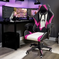 Cadeira Gamer Python Fly Rosa - Design Ergonômico, Tecido Respirável e Apoio de Cabeça Oversized - imagem 1