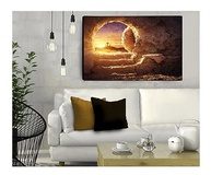 Quadro Gospel Evangélico Jesus Ressuscitado 70x100cm - Painel Pronto sem Moldura - imagem 3