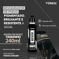 Rexer Vonixx: Pigmento e Restauração Profissional para Pneus Automotivos - 240ml - imagem 3